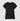 Camiseta Feminina Minimal Linha Singular All Black Logo Preto Frente 100% Algodão - ICSart Store: Criada para artistas