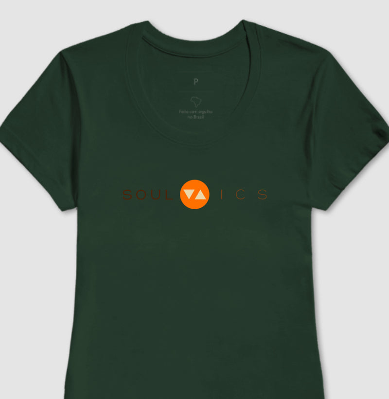 Camiseta Feminina SOUL 100% Algodão Logo Color Frente - ICSart Store: Para quem tem alma de artista