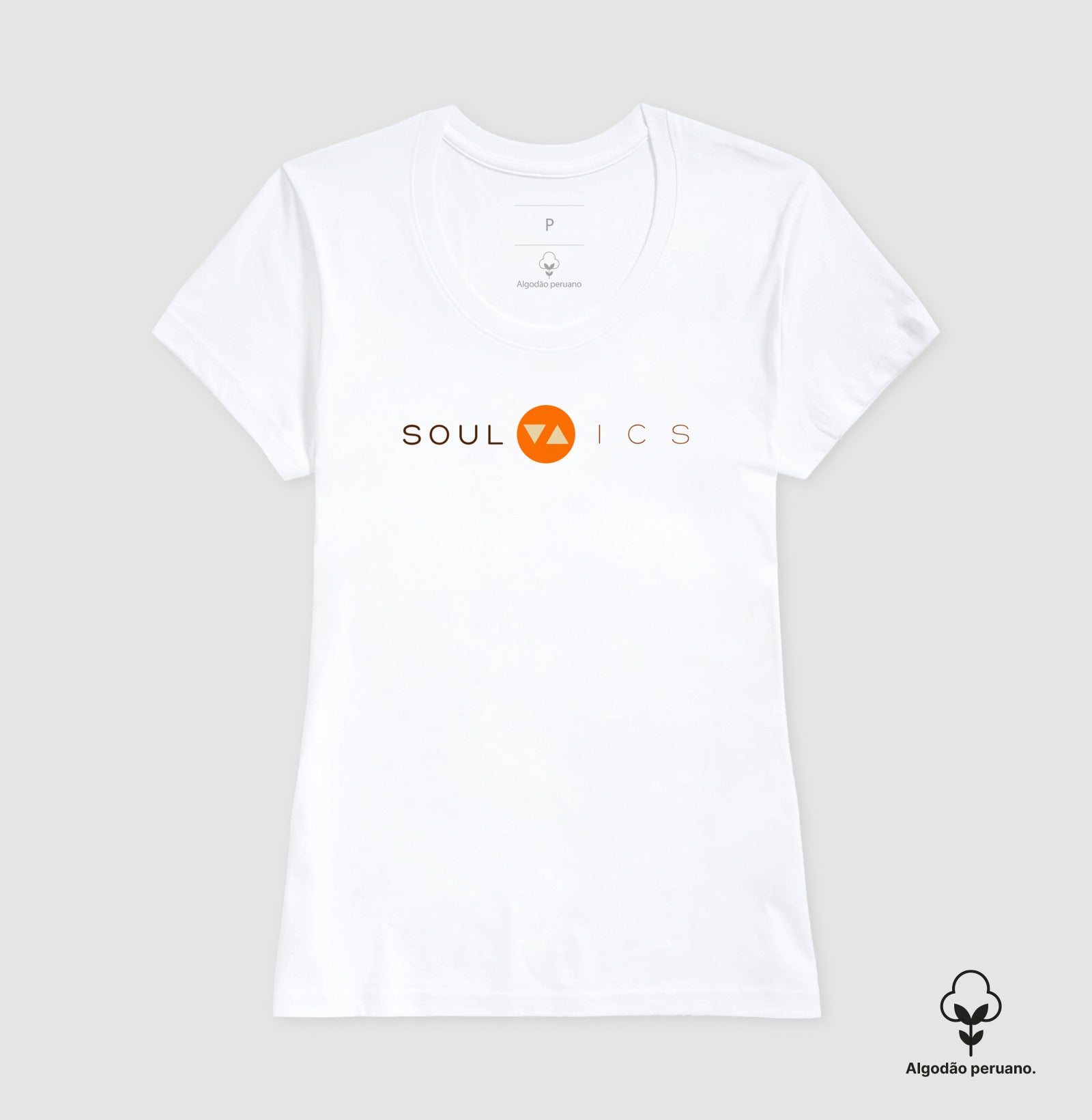 Camiseta Feminina SOUL ICS Algodão Peruano Logo Color Frente - ICSart Store: Para quem tem alma de artista