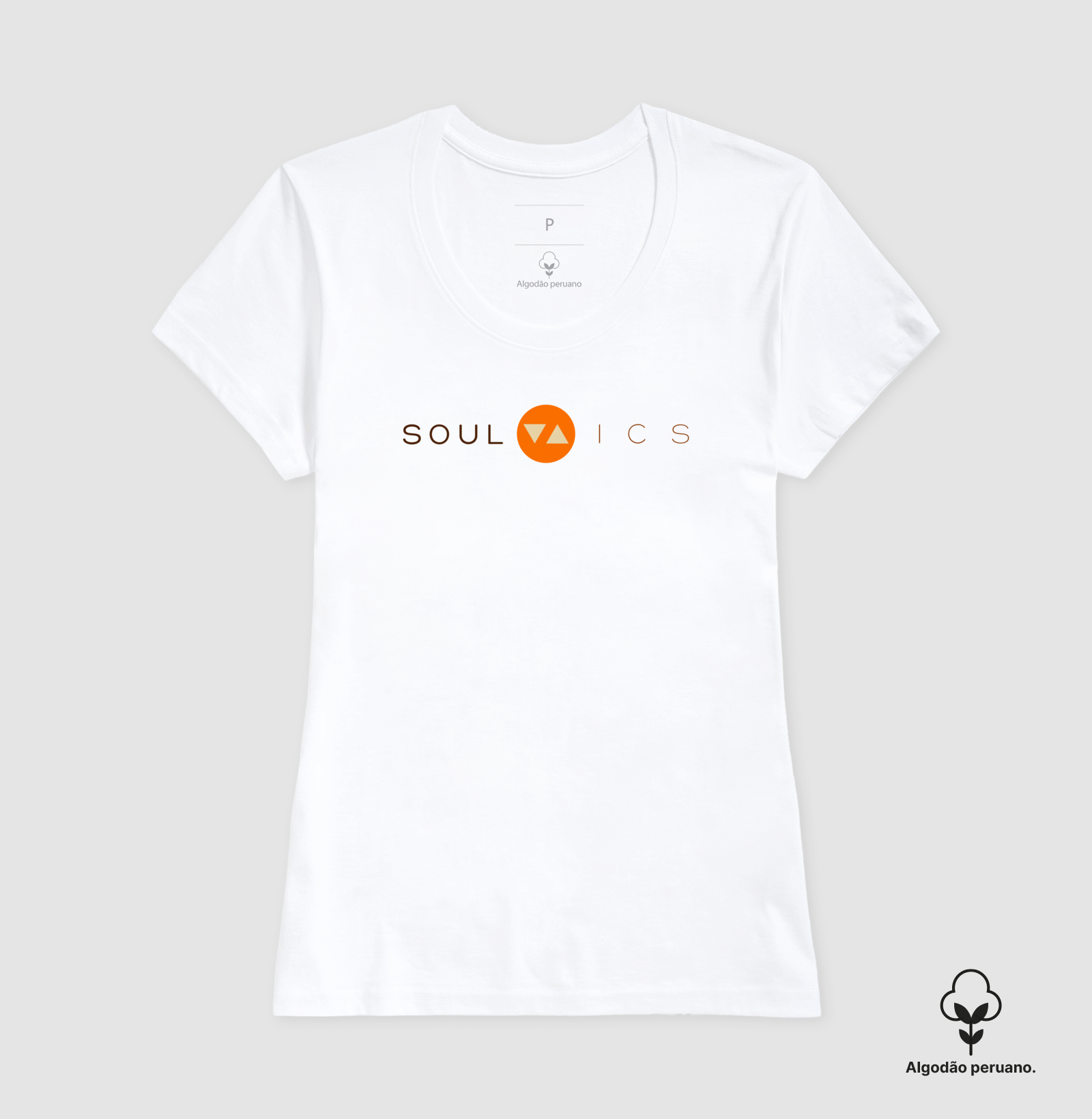 Camiseta Feminina SOUL ICS Algodão Peruano Logo Color Frente - ICSart Store: Para quem tem alma de artista