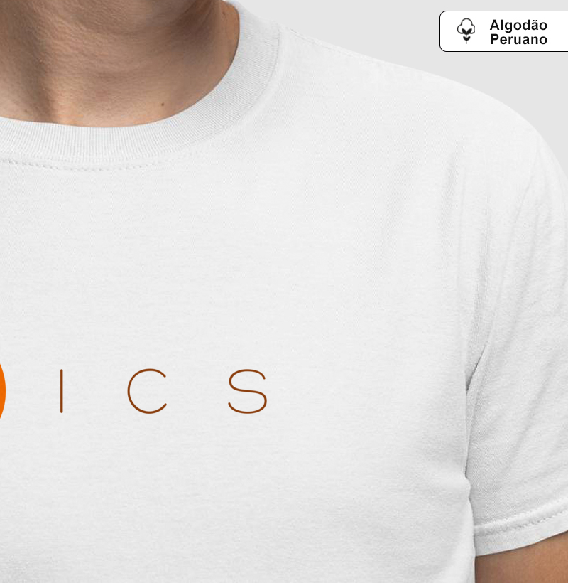 Camiseta Clássica ICS Algodão Peruano Logo Color Frente - ICSart Store: Criada para artistas