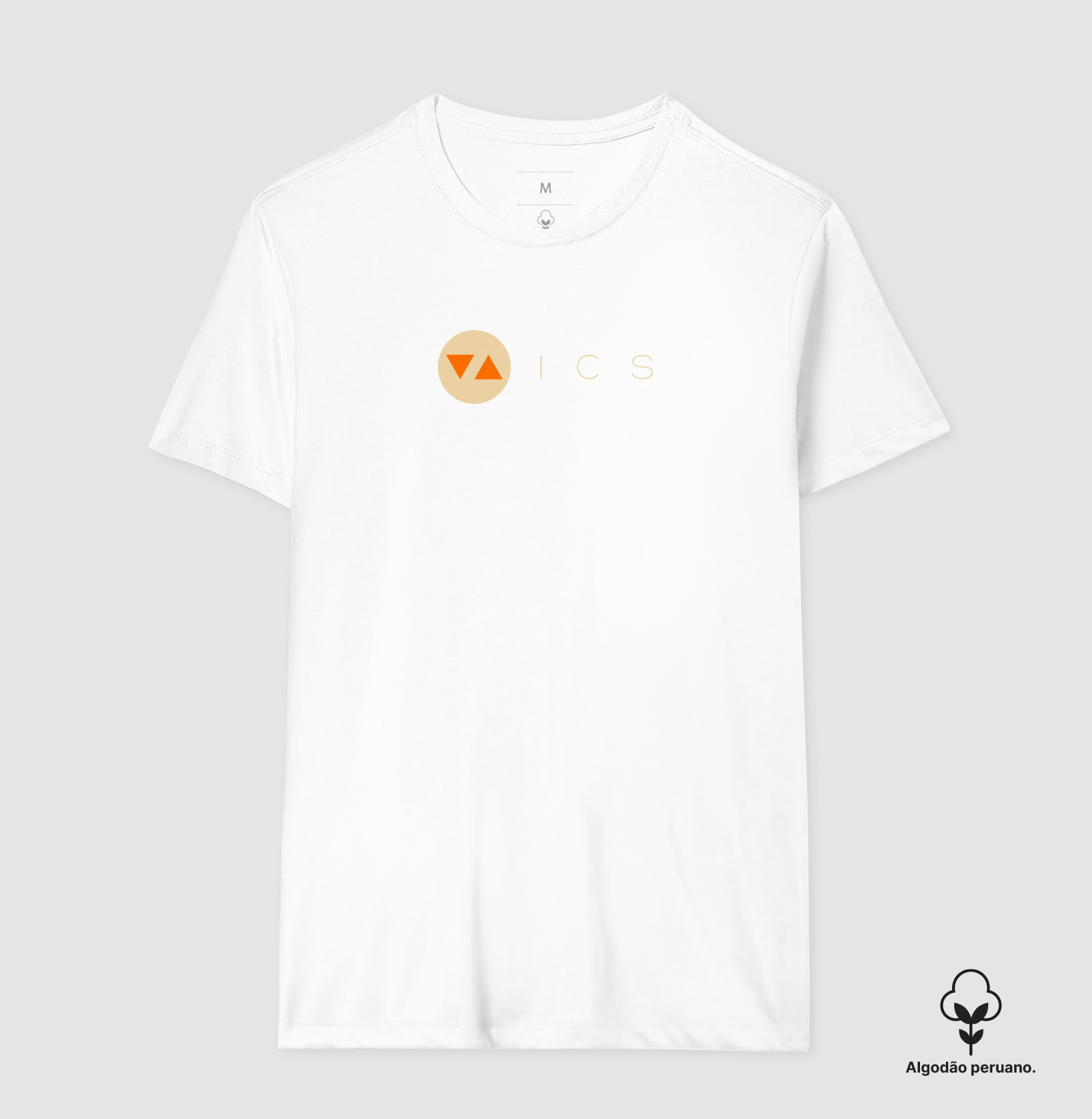 Camiseta Clássica ICS Algodão Peruano Logo Color Invert Frente - ICSart Store: Criada para artistas