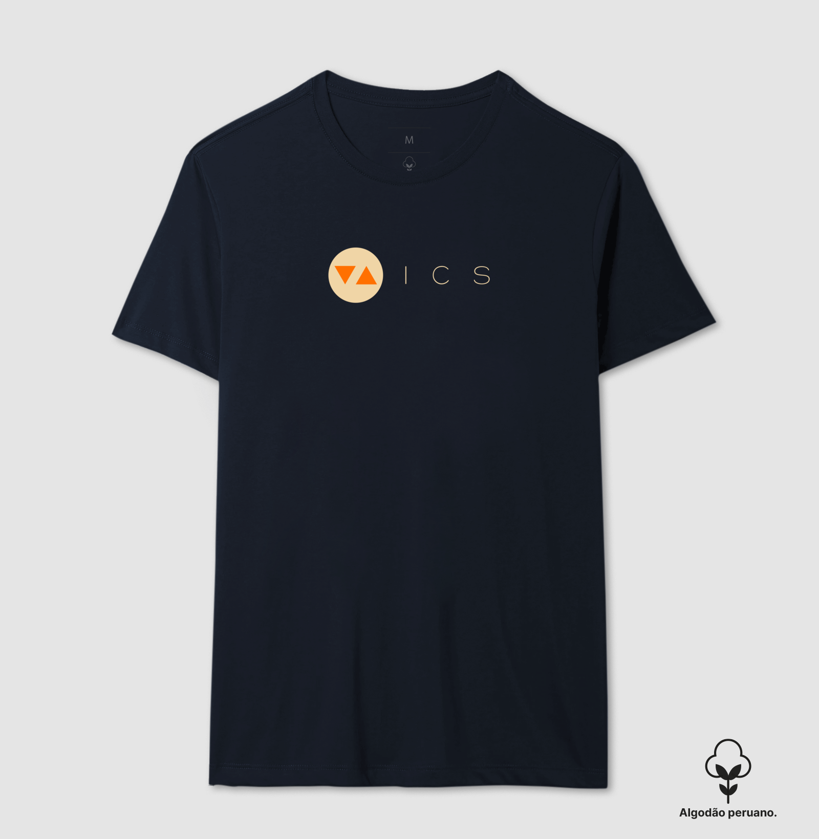 Camiseta Clássica ICS Algodão Peruano Logo Color Invert Frente - ICSart Store: Criada para artistas