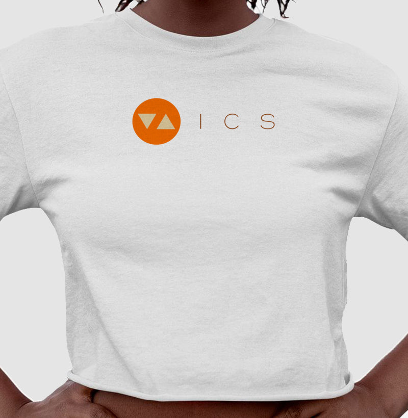 Cropped ICS Logo Color Frente 100% algodão - ICSart Store: Criada para Artistas