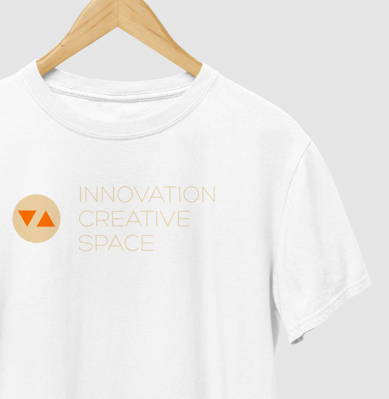 Camiseta Clássica Innovation Logo Color Invert Frente 100% algodão - ICSart Store: Criada para Artistas