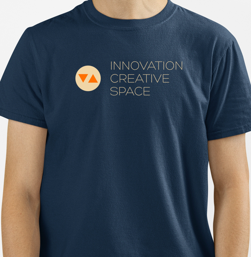 Camiseta Clássica Innovation Logo Color Invert Frente 100% algodão - ICSart Store: Criada para Artistas