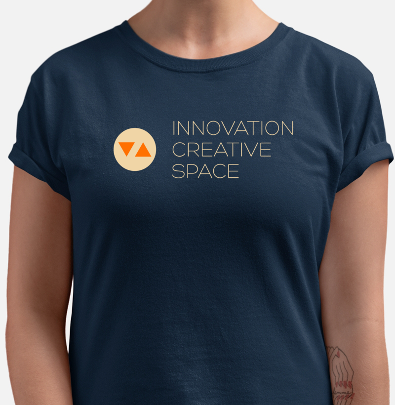 Camiseta Clássica Innovation Logo Color Invert Frente 100% algodão - ICSart Store: Criada para Artistas