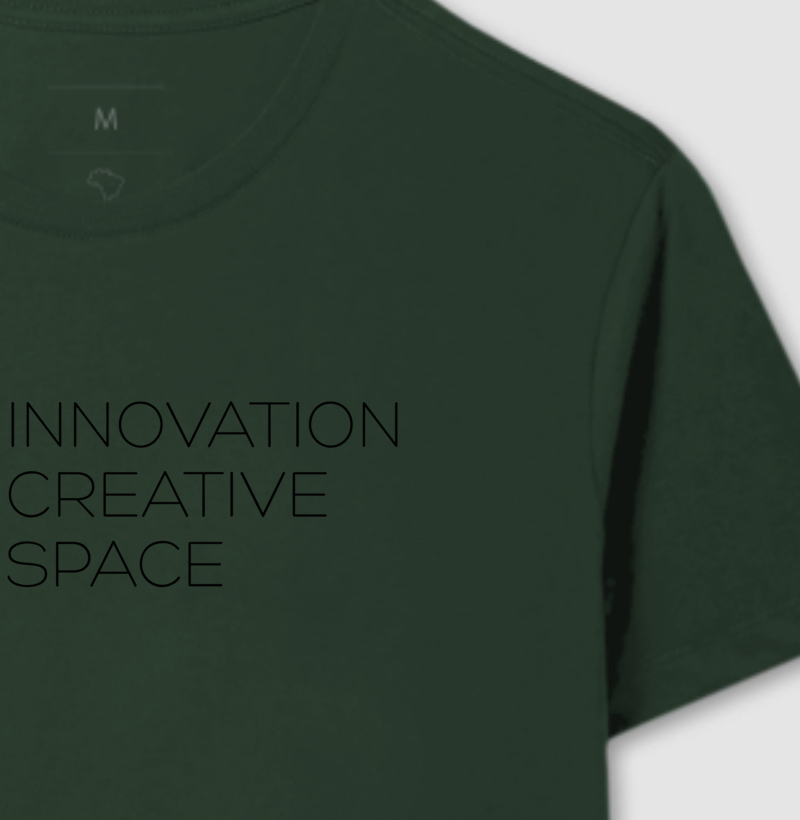 Camiseta Clássica Innovation Logo Preto e Branco Frente 100% algodão - ICSart Store: Criada para Artistas
