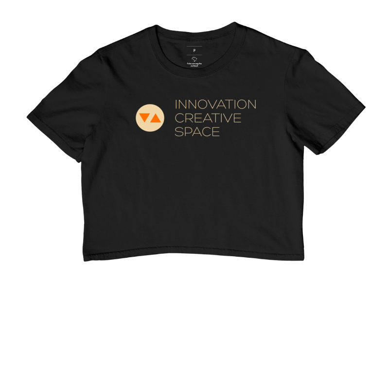 Cropped Innovation Logo Color Invert Frente 100% algodão - ICSart Store: Criada para Artistas