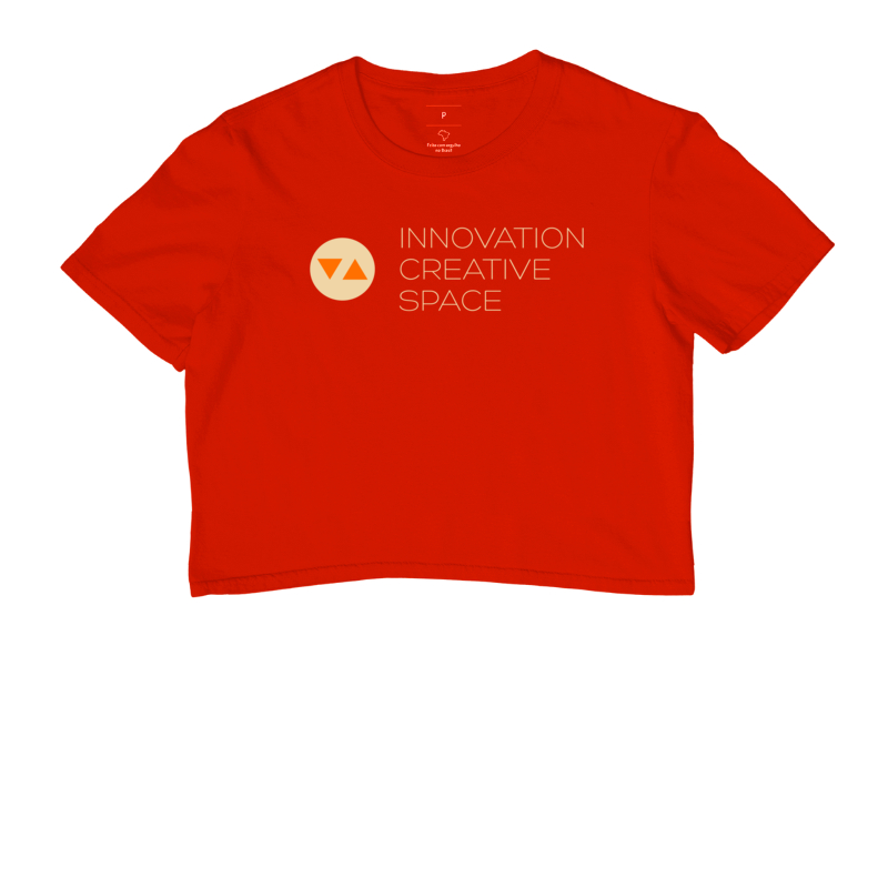 Cropped Innovation Logo Color Invert Frente 100% algodão - ICSart Store: Criada para Artistas