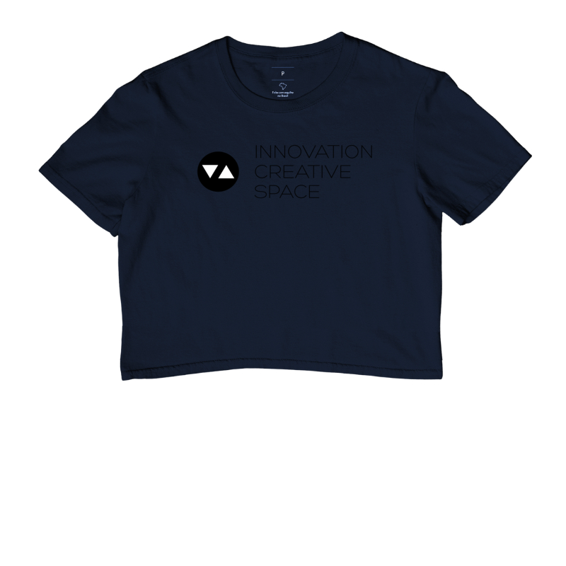 Cropped Innovation Logo Preto e Branco 100% algodão - ICSart Store: Criada para Artistas