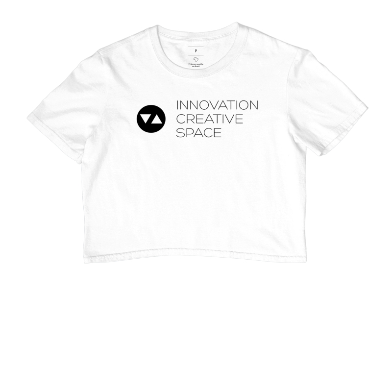 Cropped Innovation Logo Preto e Branco 100% algodão - ICSart Store: Criada para Artistas