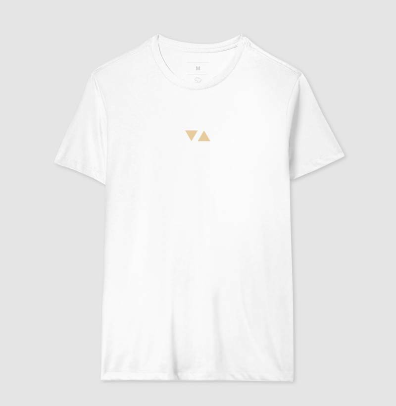 Camiseta Clássica Minimal Logo Laranja Claro Frente 100% algodão - ICSart Store: Criada para Artistas
