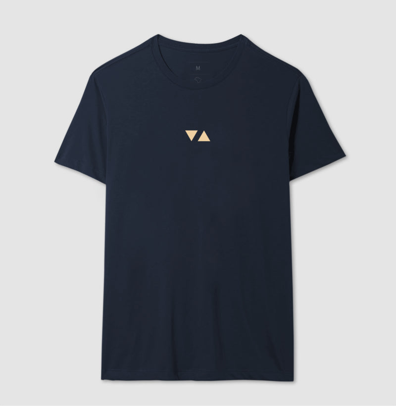 Camiseta Clássica Minimal Logo Laranja Claro Frente 100% algodão - ICSart Store: Criada para Artistas