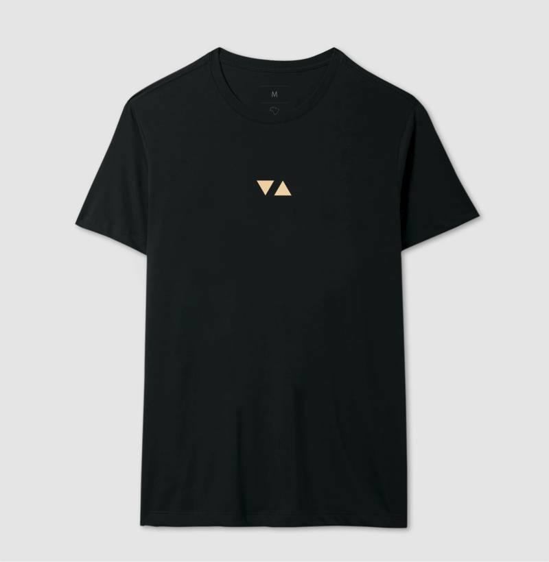 Camiseta Clássica Minimal Logo Laranja Claro Frente 100% algodão - ICSart Store: Criada para Artistas