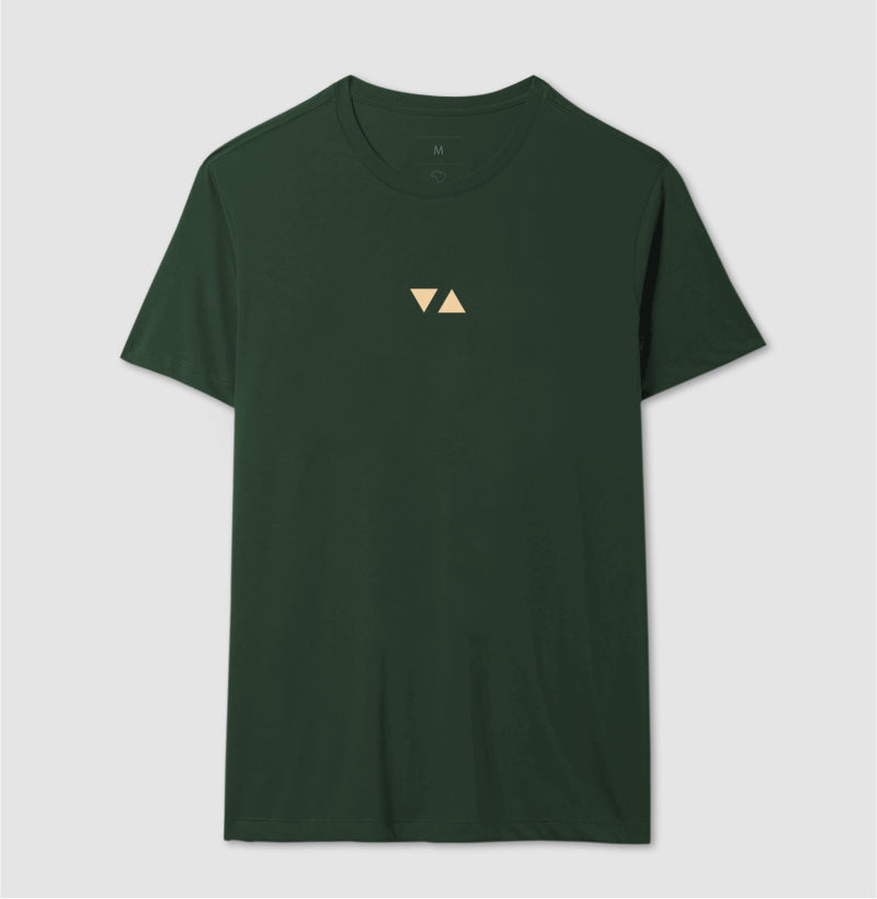 Camiseta Clássica Minimal Logo Laranja Claro Frente 100% algodão - ICSart Store: Criada para Artistas