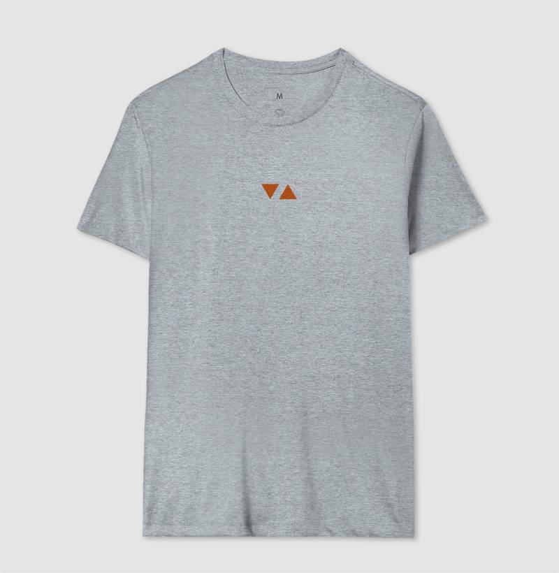 Camiseta Clássica Minimal Logo Laranja Frente 100% algodão - ICSart Store: Criada para Artistas