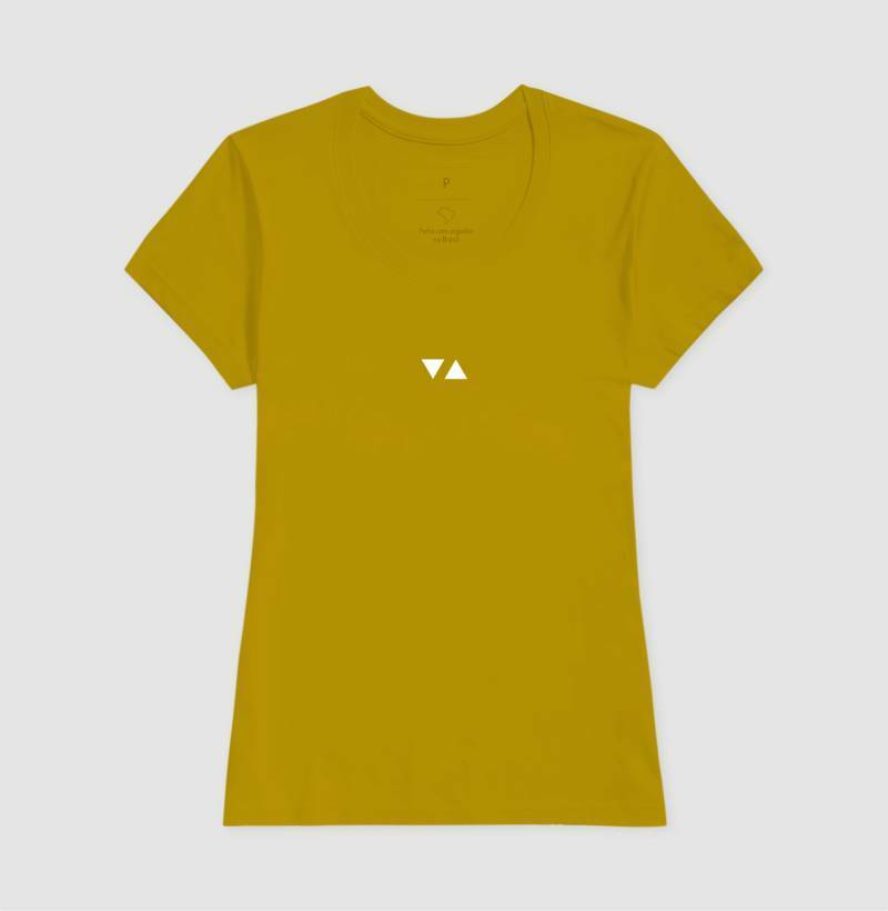 Camiseta Feminina Minimal Logo Branco Frente 100% algodão - ICSart Store: Criada para Artistas