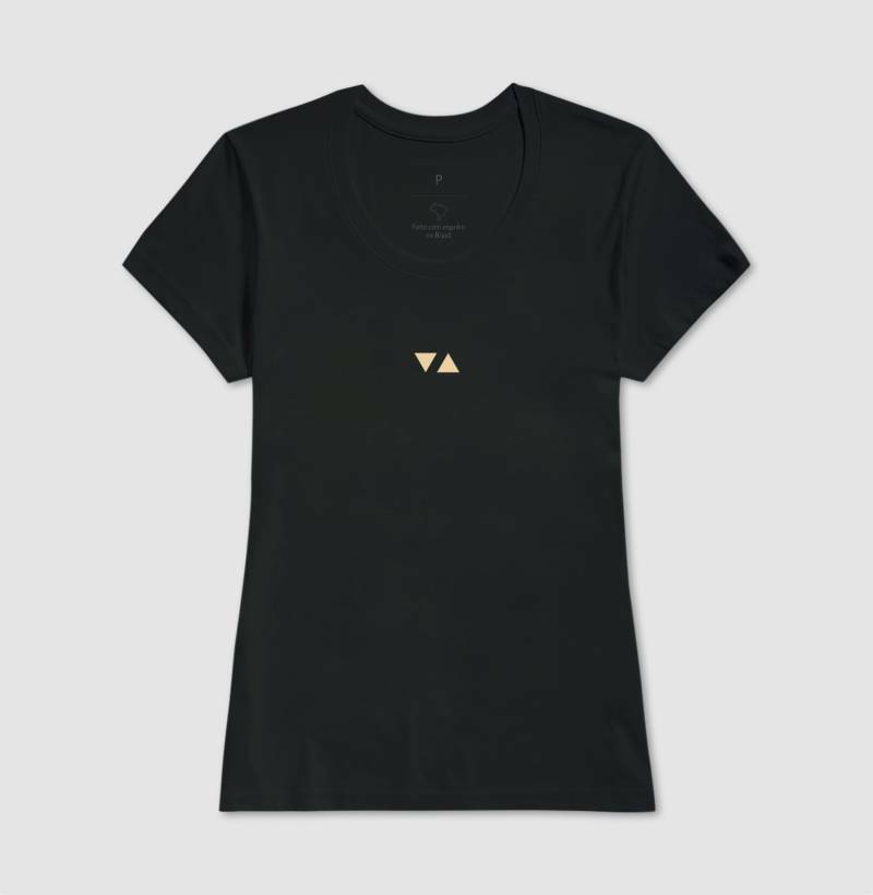 Camiseta Feminina Minimal Logo Claro Frente 100% algodão - ICSart Store: Criada para Artistas