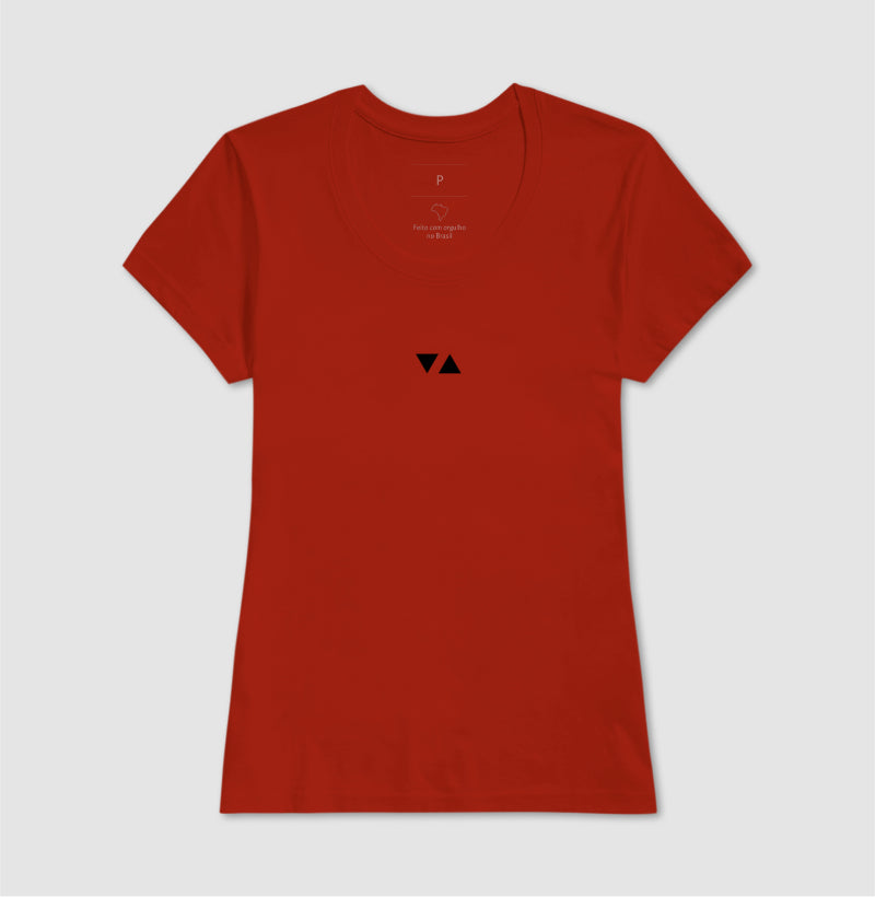 Camiseta Feminina Minimal Logo Preto Frente 100% algodão - ICSart Store: Criada para Artistas