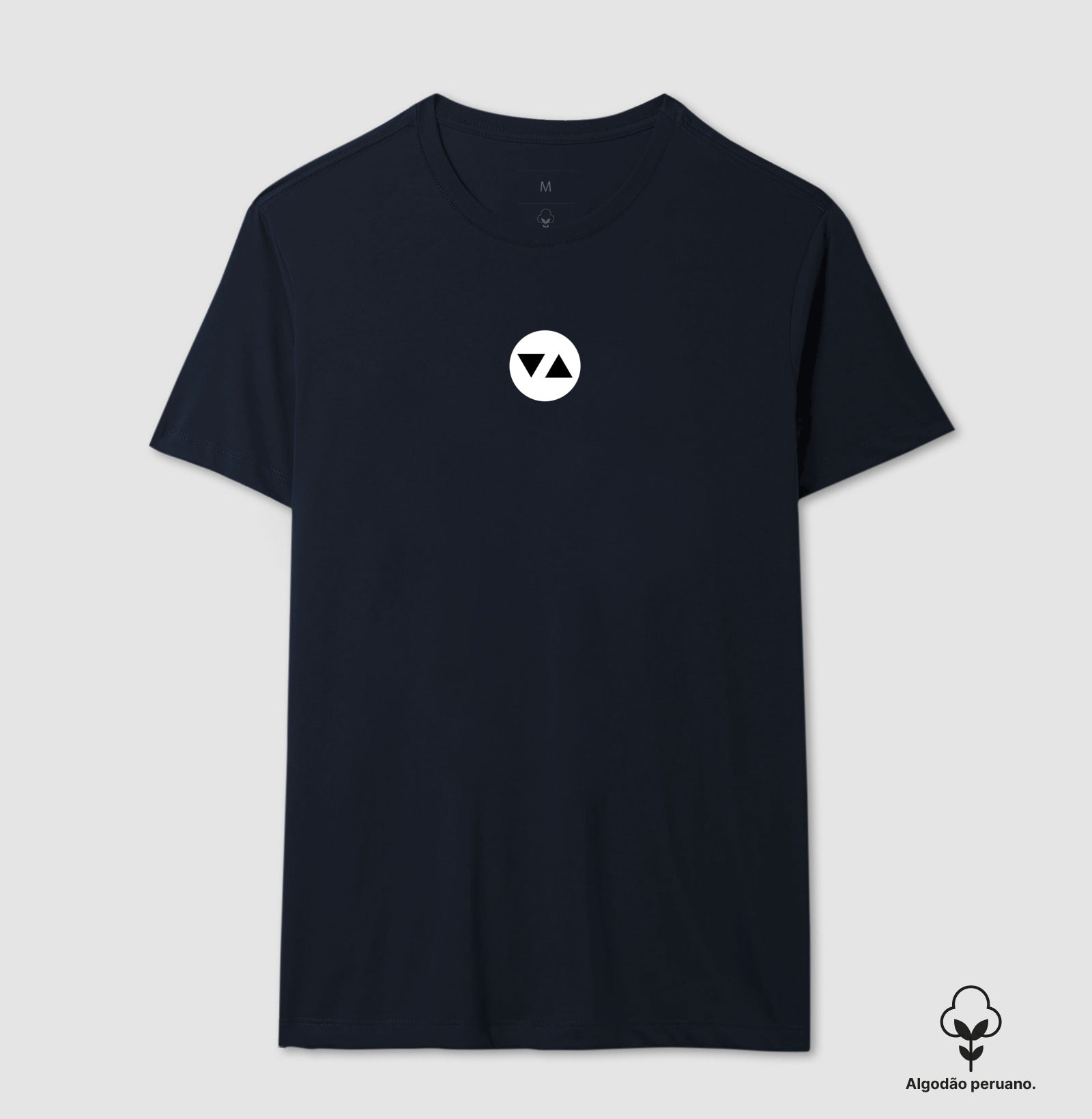 Camiseta Clássica Symbol Algodão Peruano Logo Branco e Preto Frente - ICSart Store: Criada para artistas