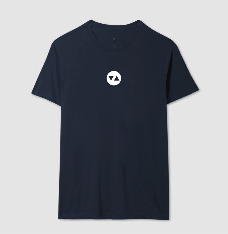 Camiseta Clássica Symbol Logo Branco Vazado Frente 100% algodão - ICSart Store: Criada para Artistas