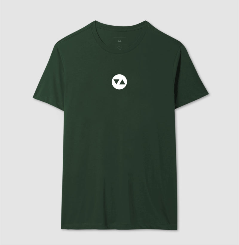 Camiseta Clássica Symbol Logo Branco Vazado Frente 100% algodão - ICSart Store: Criada para Artistas