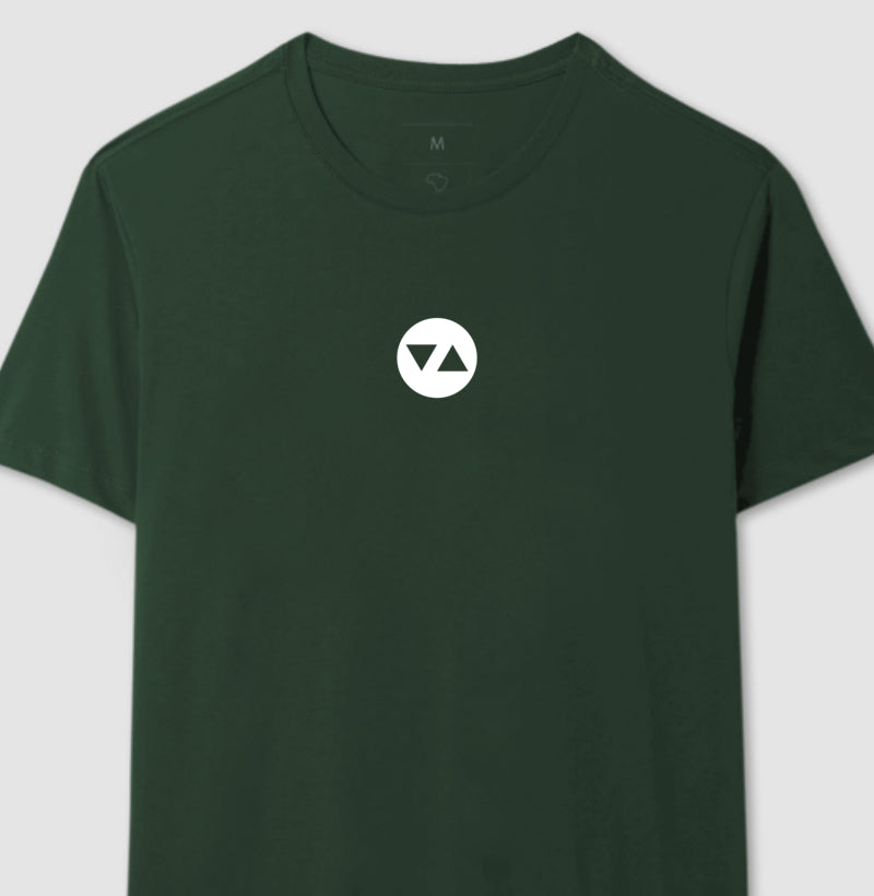 Camiseta Clássica Symbol Logo Branco Vazado Frente 100% algodão - ICSart Store: Criada para Artistas