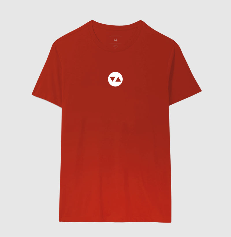 Camiseta Clássica Symbol Logo Branco Vazado Frente 100% algodão - ICSart Store: Criada para Artistas