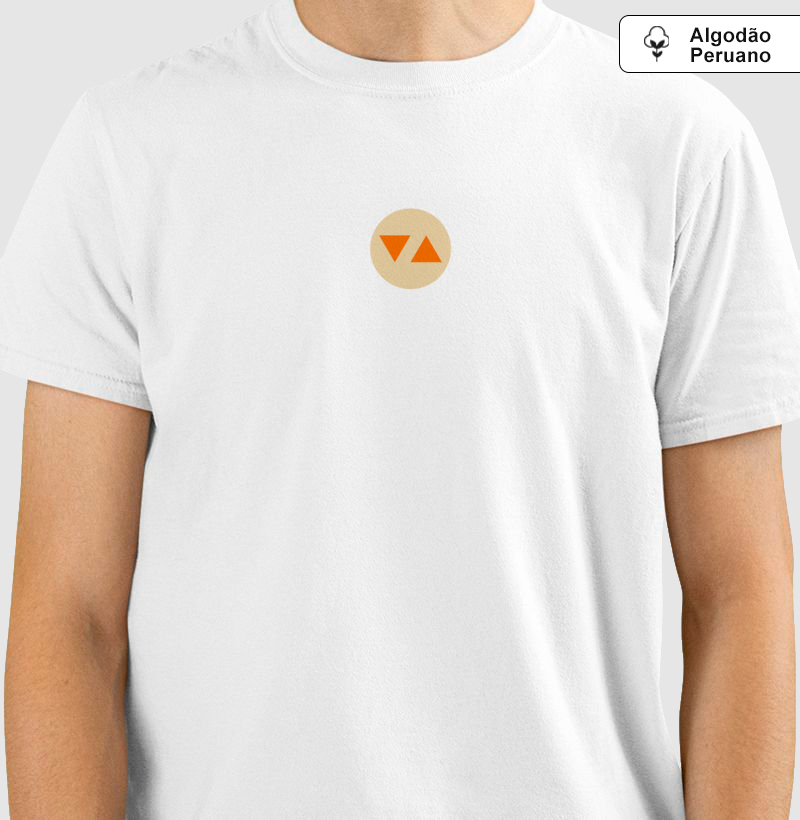 Camiseta Clássica Symbol Algodão Peruano Logo Color Invert Frente - ICSart Store: Criada para artistas
