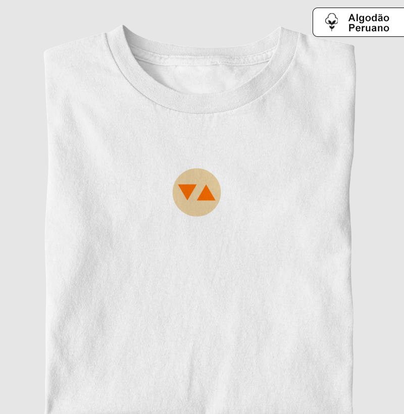 Camiseta Clássica Symbol Algodão Peruano Logo Color Invert Frente - ICSart Store: Criada para artistas