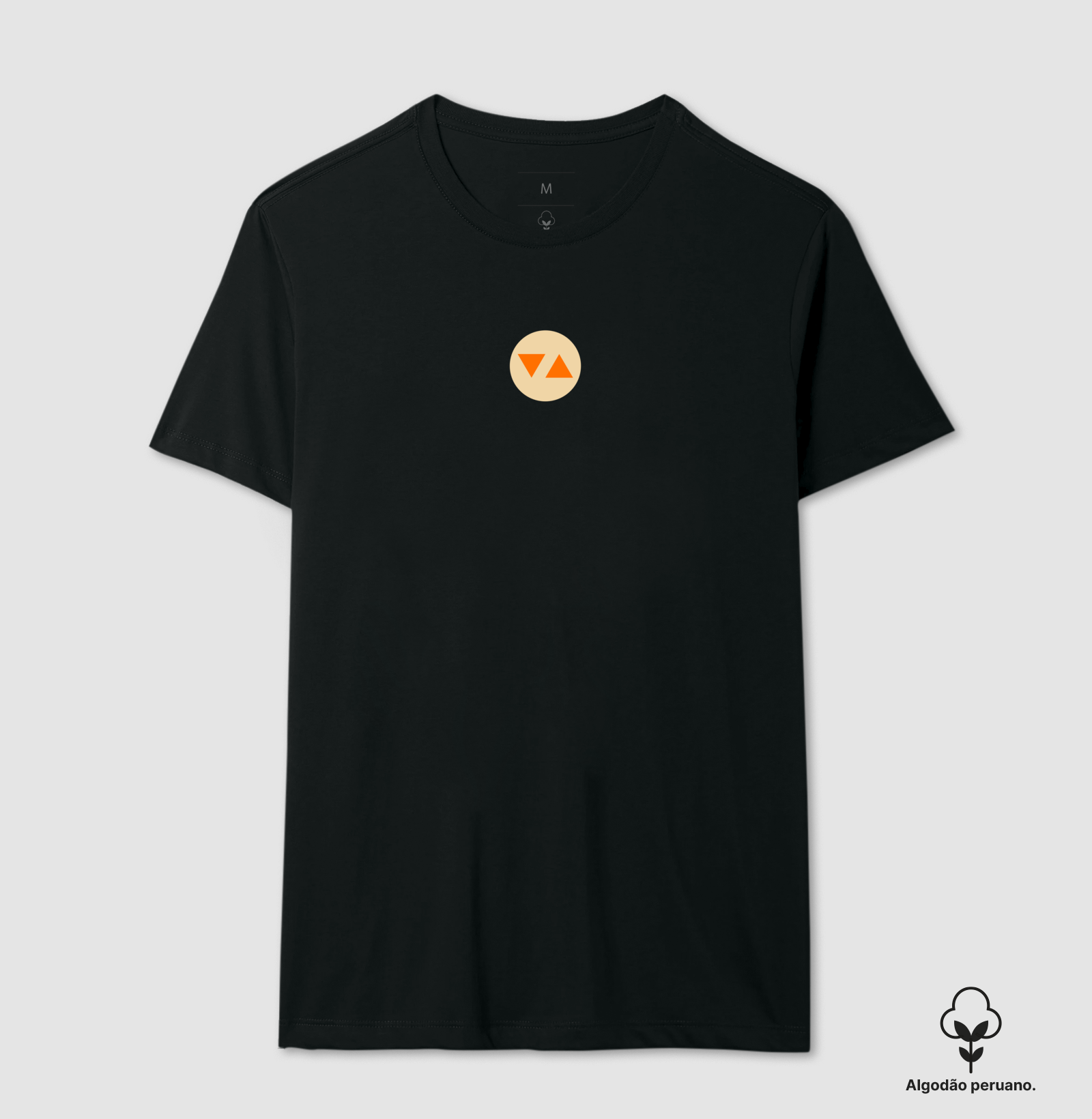 Camiseta Clássica Symbol Algodão Peruano Logo Color Invert Frente - ICSart Store: Criada para artistas