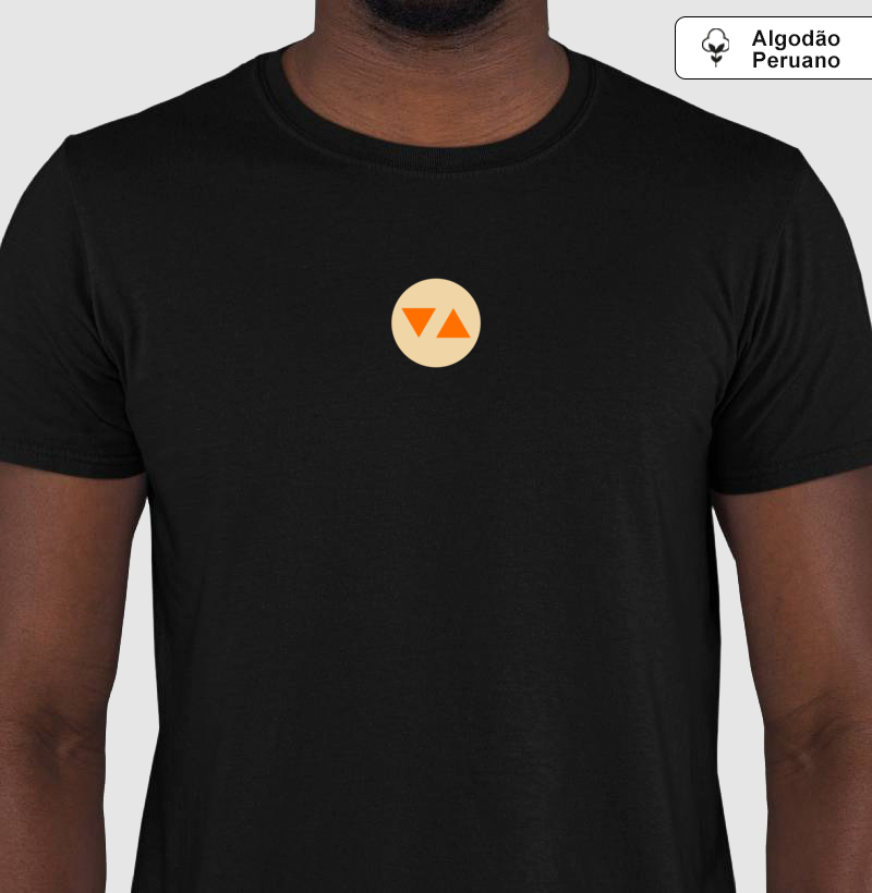 Camiseta Clássica Symbol Algodão Peruano Logo Color Invert Frente - ICSart Store: Criada para artistas