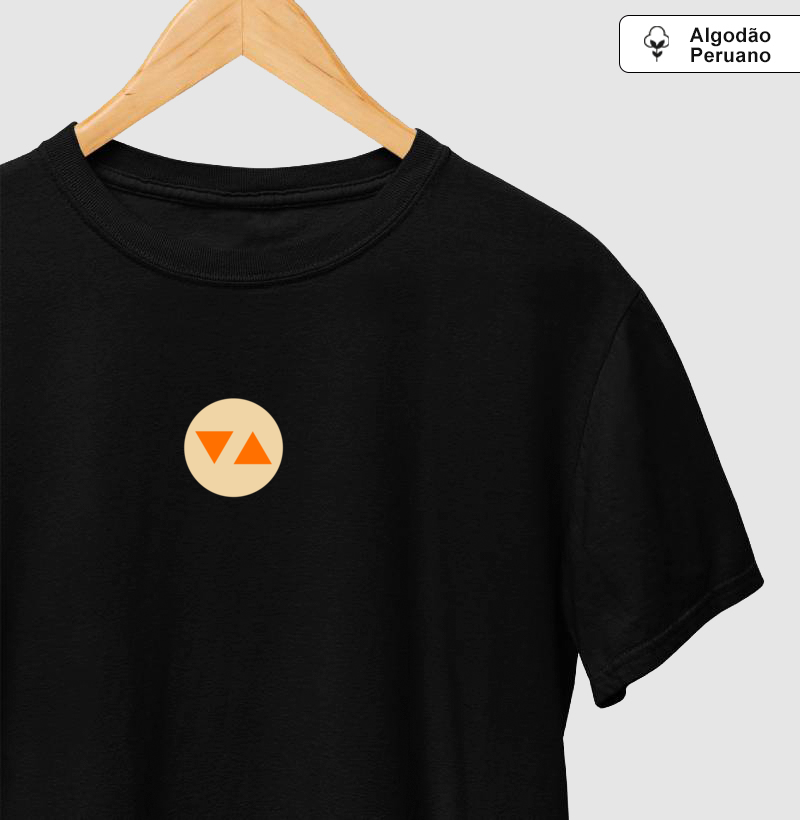Camiseta Clássica Symbol Algodão Peruano Logo Color Invert Frente - ICSart Store: Criada para artistas