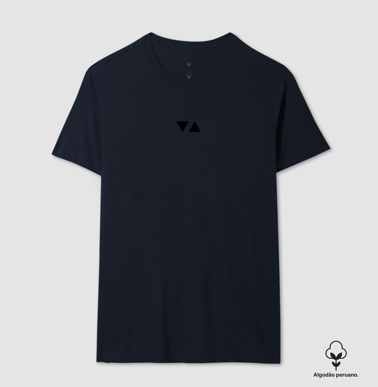 Camiseta Clássica Minimal Algodão Peruano Logo Preto Frente - ICSart Store: Criada para artistas