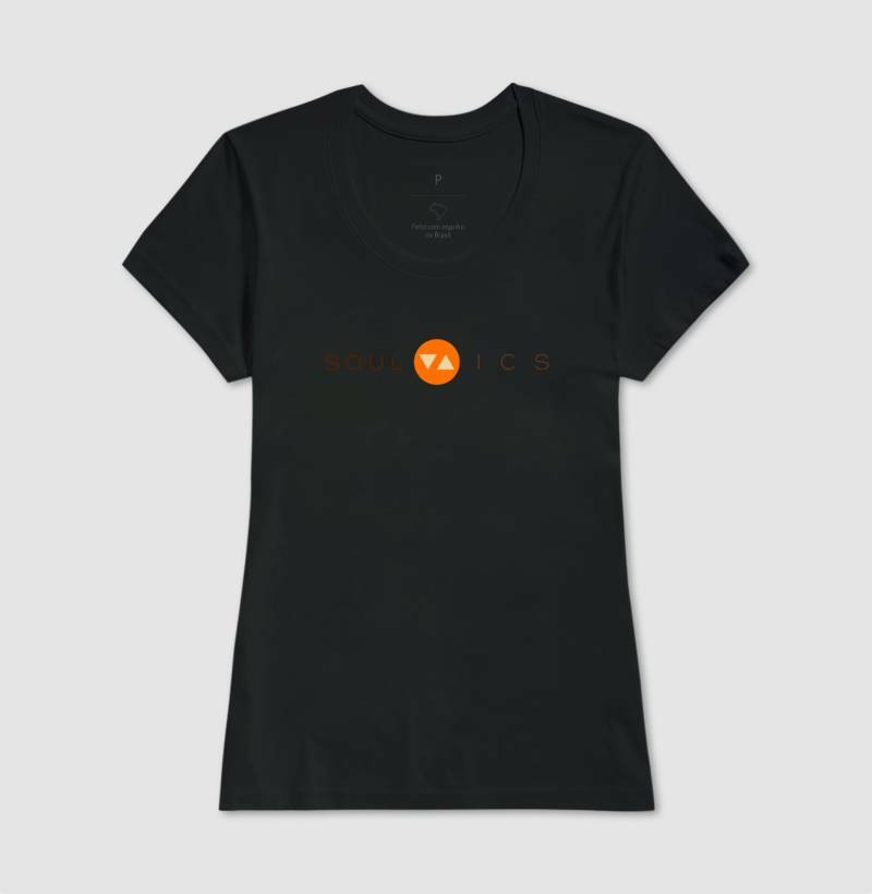 Camiseta Feminina SOUL 100% Algodão Logo Color Frente - ICSart Store: Para quem tem alma de artista